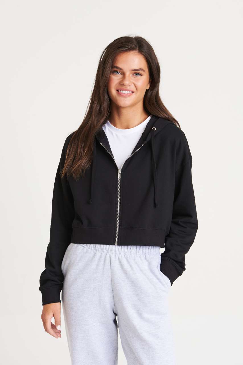 awjh065 WOMEN'S FASHION CROPPED ZOODIE