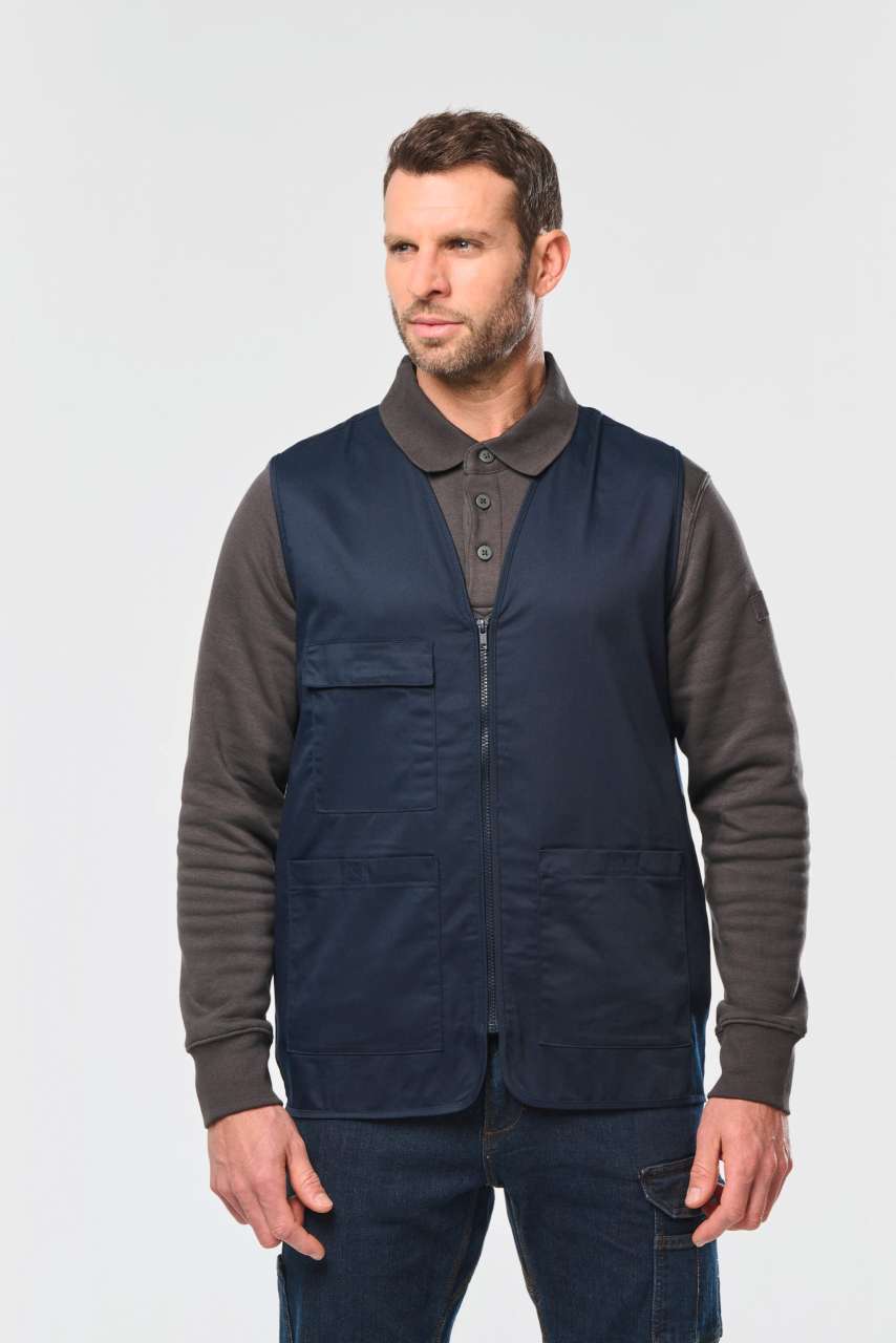 wk608 UNISZEX TÖBBZSEBES POLYCOTTON MELLÉNY