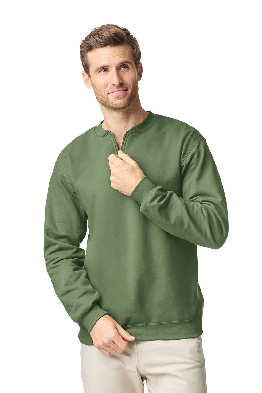 gisf008 SOFTSTYLE™ MIDWEIGHT FELNŐTT 1/4 CIPZÁRAS PULÓVER