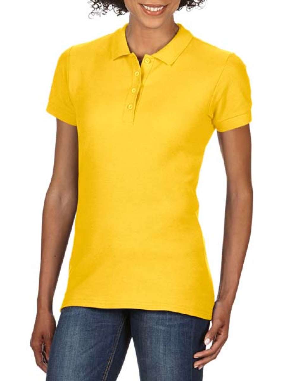 SOFTSTYLE® LADIES' DOUBLE PIQUÉ POLO. NEW MODEL COMING SOON