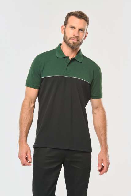 WK210 UNISEX ECO-FRIENDLY TWO-TONE SHORT SLEEVE POLO SHIRT