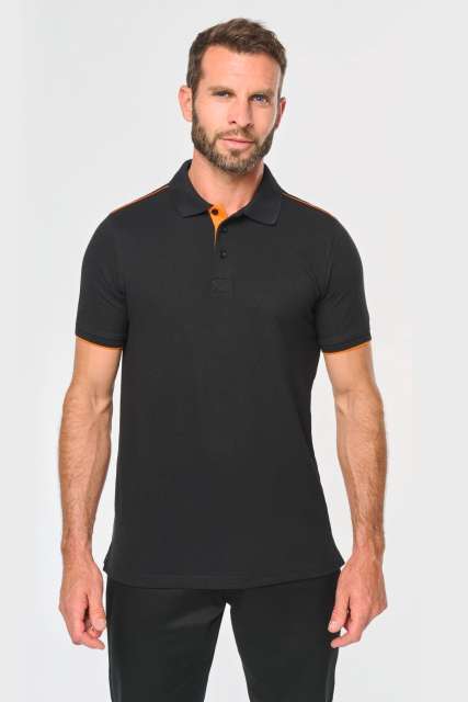 WK270 MEN'S SHORT-SLEEVED CONTRASTING DAYTODAY POLO SHIRT