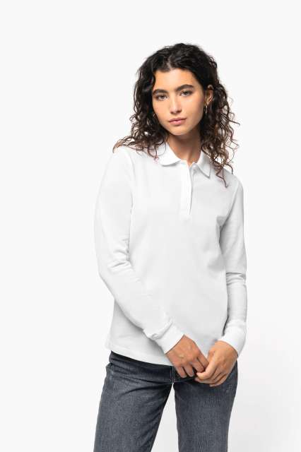 KA2028 LADIES’ ORGANIC 180 PIQUÉ POLO SHIRT LONG SLEEVES