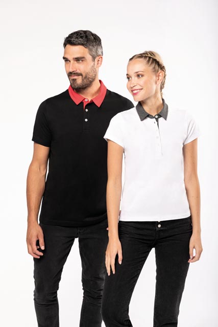 KA261 LADIES' TWO-TONE JERSEY POLO SHIRT