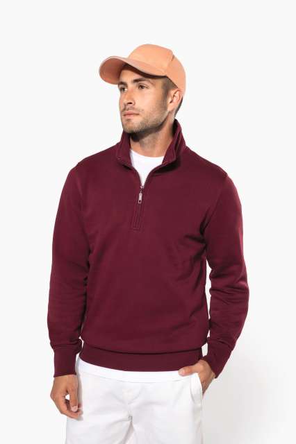 KA487 ZIPPED NECK SWEATSHIRT