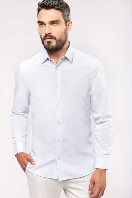 KA513 MEN’S LONG-SLEEVED COTTON POPLIN SHIRT