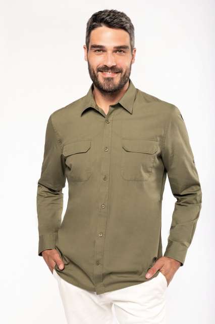 KA590 MEN'S LONG-SLEEVED SAFARI SHIRT