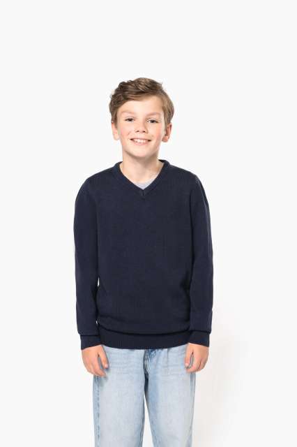 KA9109 KIDS' V-NECK JUMPER