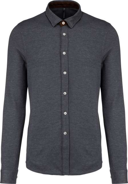 LONG-SLEEVED JACQUARD KNIT SHIRT