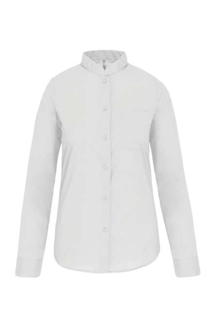 LADIES' LONG-SLEEVED MANDARIN COLLAR SHIRT
