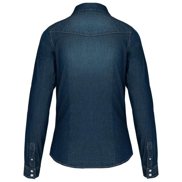 LADIES' LONG-SLEEVED DENIM SHIRT