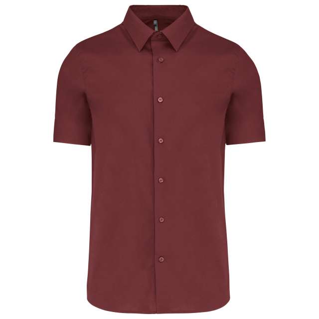 SHORT-SLEEVED COTTON/ELASTANE SHIRT