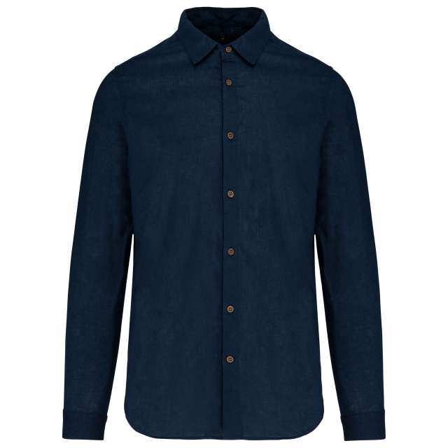 MEN'S LONG SLEEVE LINEN AND COTTON SHIRT