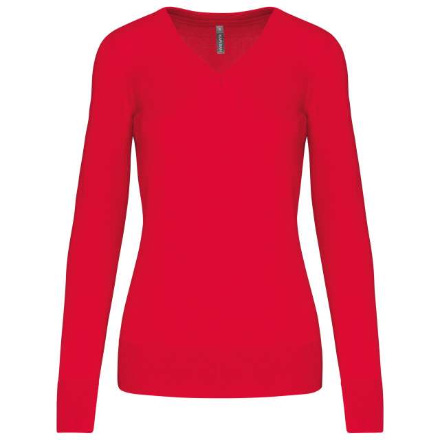 LADIES' V-NECK JUMPER