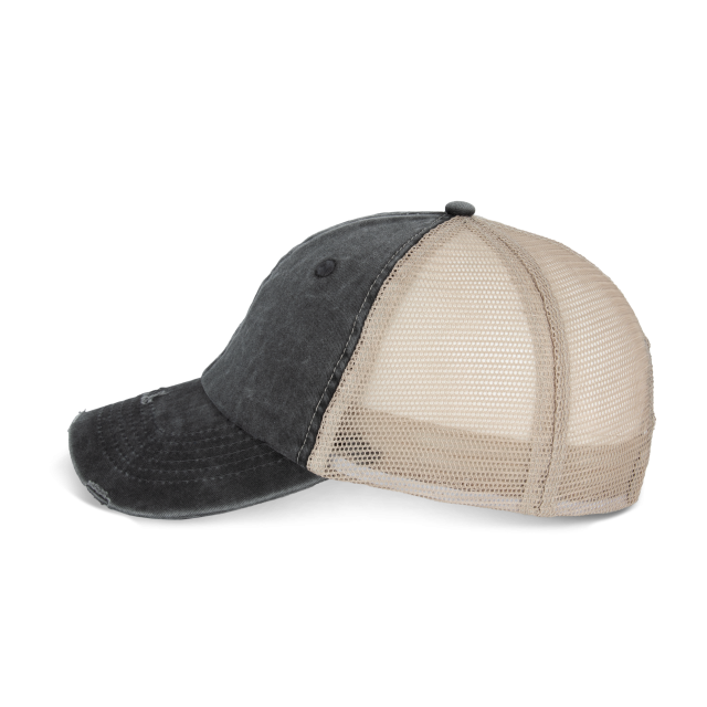 KÖRNYEZETBARÁT UNISZEX KOPOTT HATÁSÚ HÁLÓS SAPKA