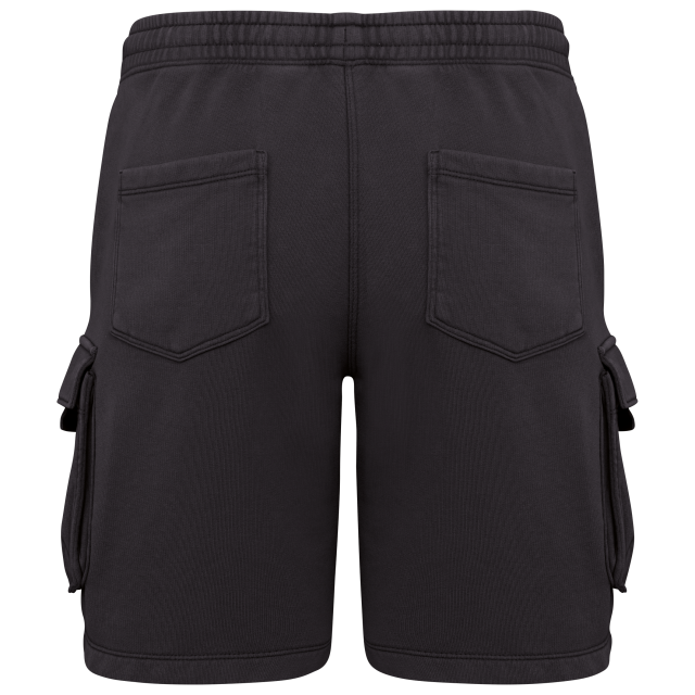 FÉRFI FRENCH TERRY MOSOTT HATÁSÚ CARGO SHORT