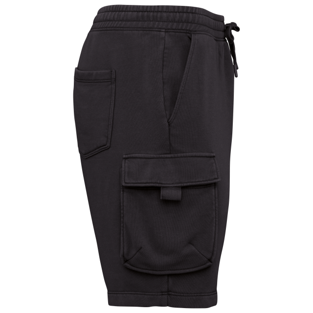 FÉRFI FRENCH TERRY MOSOTT HATÁSÚ CARGO SHORT