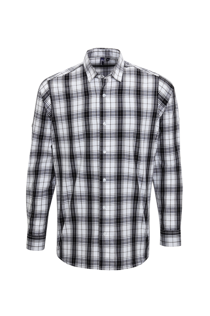 PR254 'GINMILL' CHECK - MEN'S LONG SLEEVE COTTON SHIRT