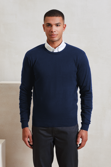 PR692 MEN'S CREW NECK COTTON RICH KNITTED SWEATER