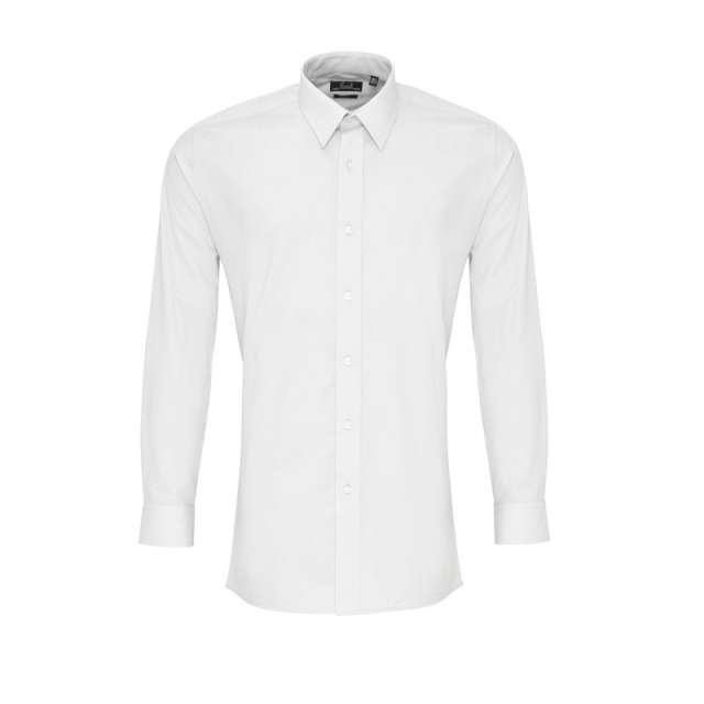 MEN’S LONG SLEEVE FITTED POPLIN SHIRT