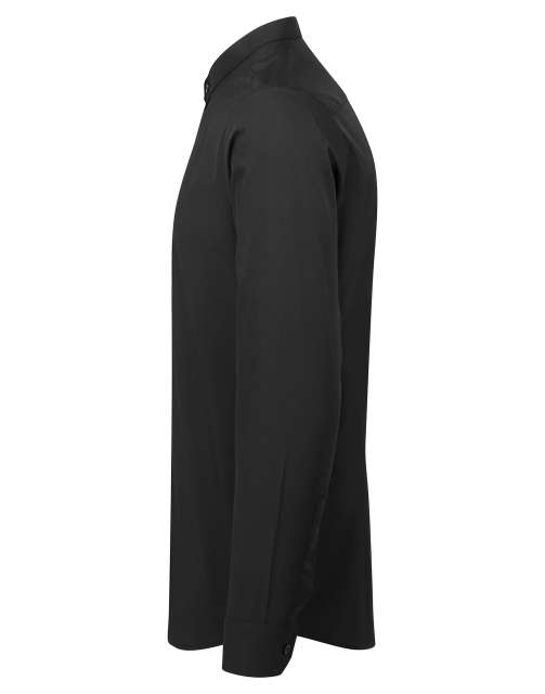 BANDED COLLAR 'GRANDAD' LONG SLEEVE SHIRT