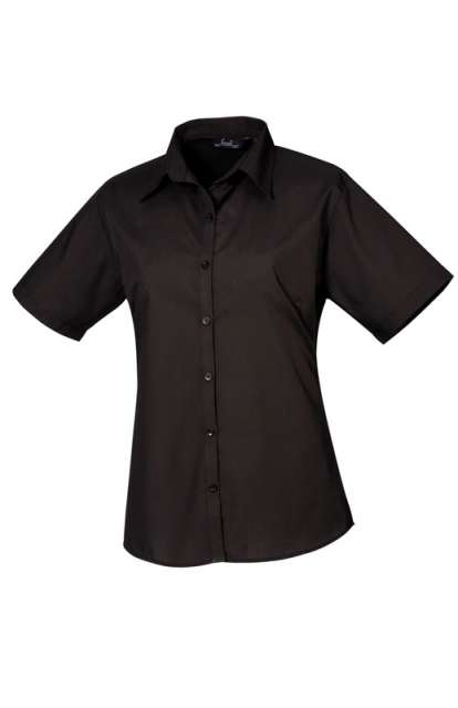 pr302 WOMEN'S SHORT SLEEVE POPLIN BLOUSE