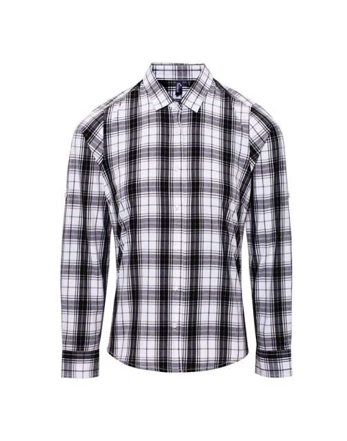 'GINMILL' CHECK - WOMEN'S LONG SLEEVE COTTON SHIRT