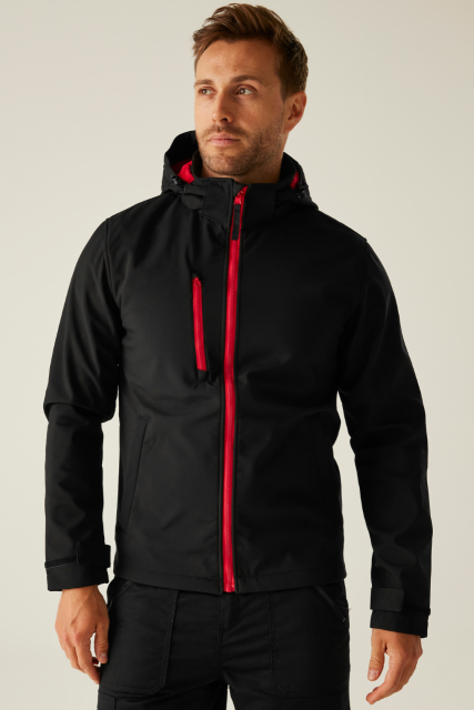 RETRA701 VENTURER 3 LAYER HOODED PRINTABLE SOFTSHELL JACKET