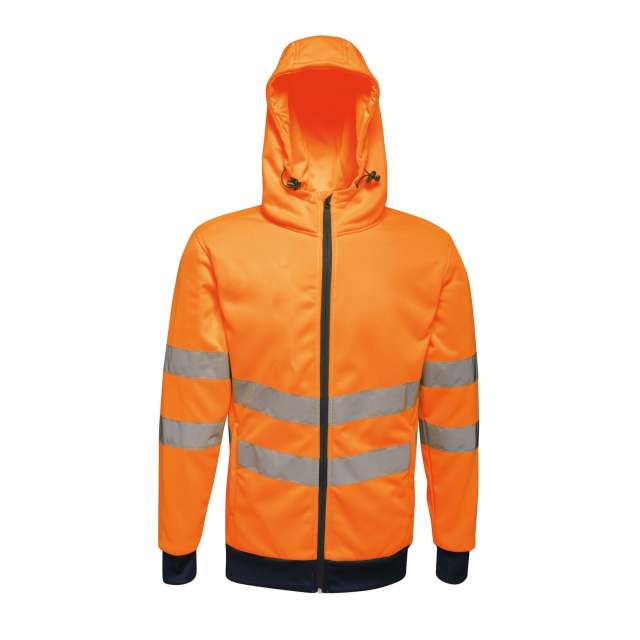 HI-VIS VÉGIG CIPZÁRAS KAPUCNIS DZSEKI