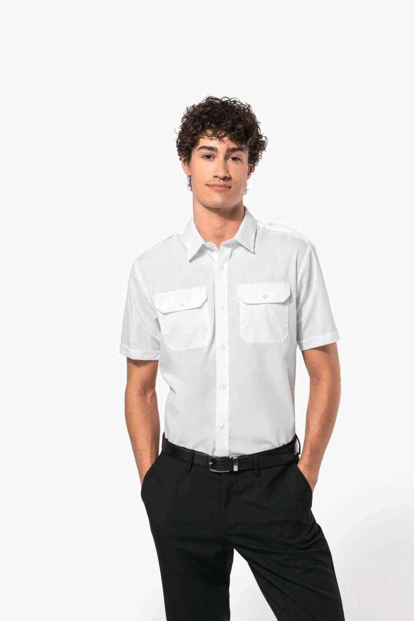 ka503 MEN'S SHORT-SLEEVED PILOT SHIRT