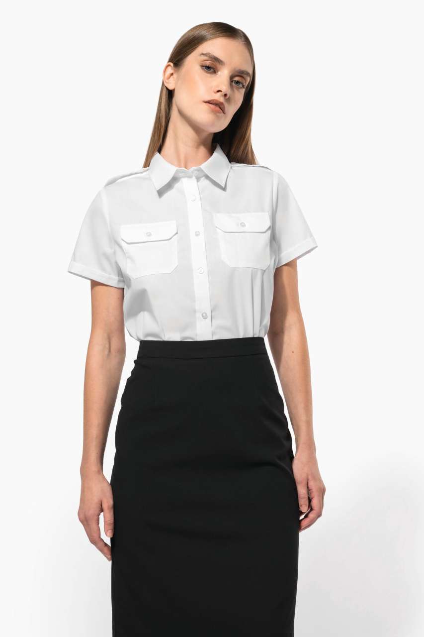ka504 LADIES’ SHORT-SLEEVED PILOT SHIRT