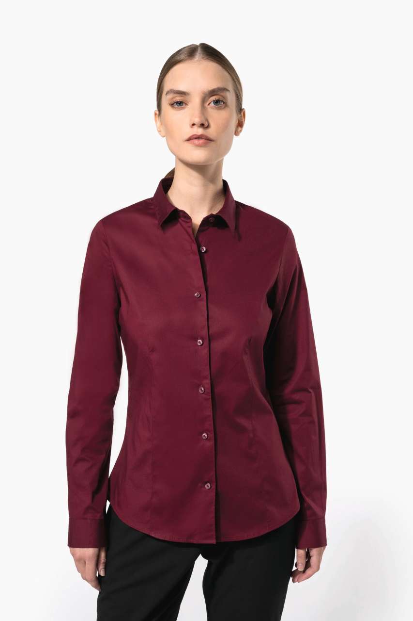 ka530 LADIES' LONG-SLEEVED STRETCH SHIRT