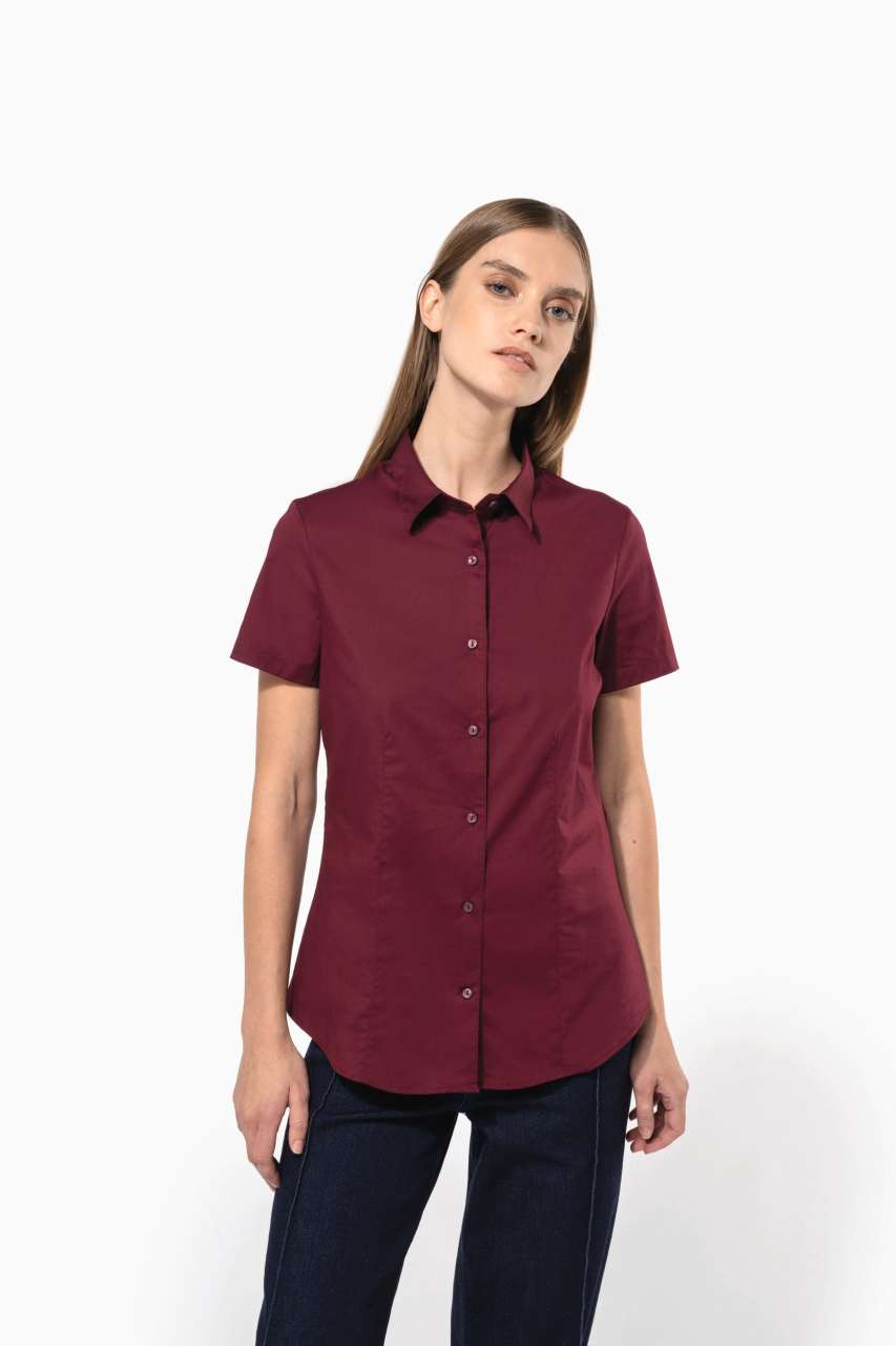 ka532 LADIES' SHORT-SLEEVED COTTON/ELASTANE SHIRT