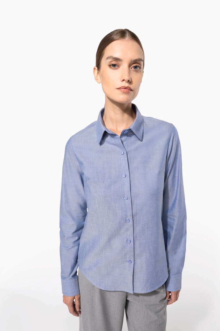 ka534 LADIES' LONG-SLEEVED OXFORD SHIRT