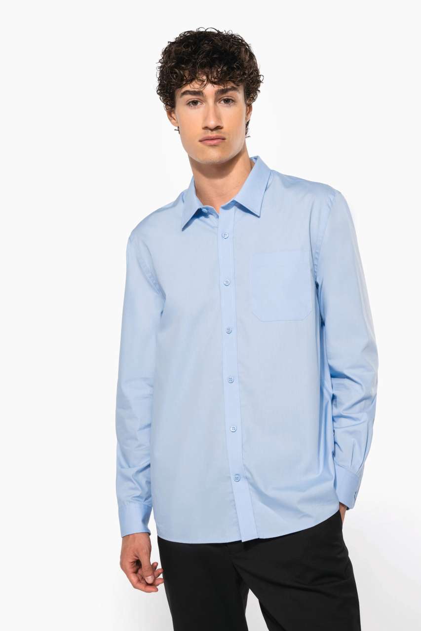 ka541 MEN'S LONG-SLEEVED COTTON POPLIN SHIRT
