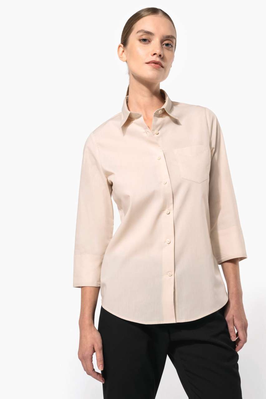 ka558 LADIES' 3/4 SLEEVED SHIRT