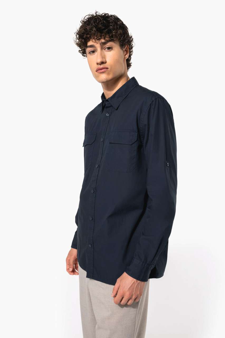 ka590 MEN'S LONG-SLEEVED SAFARI SHIRT