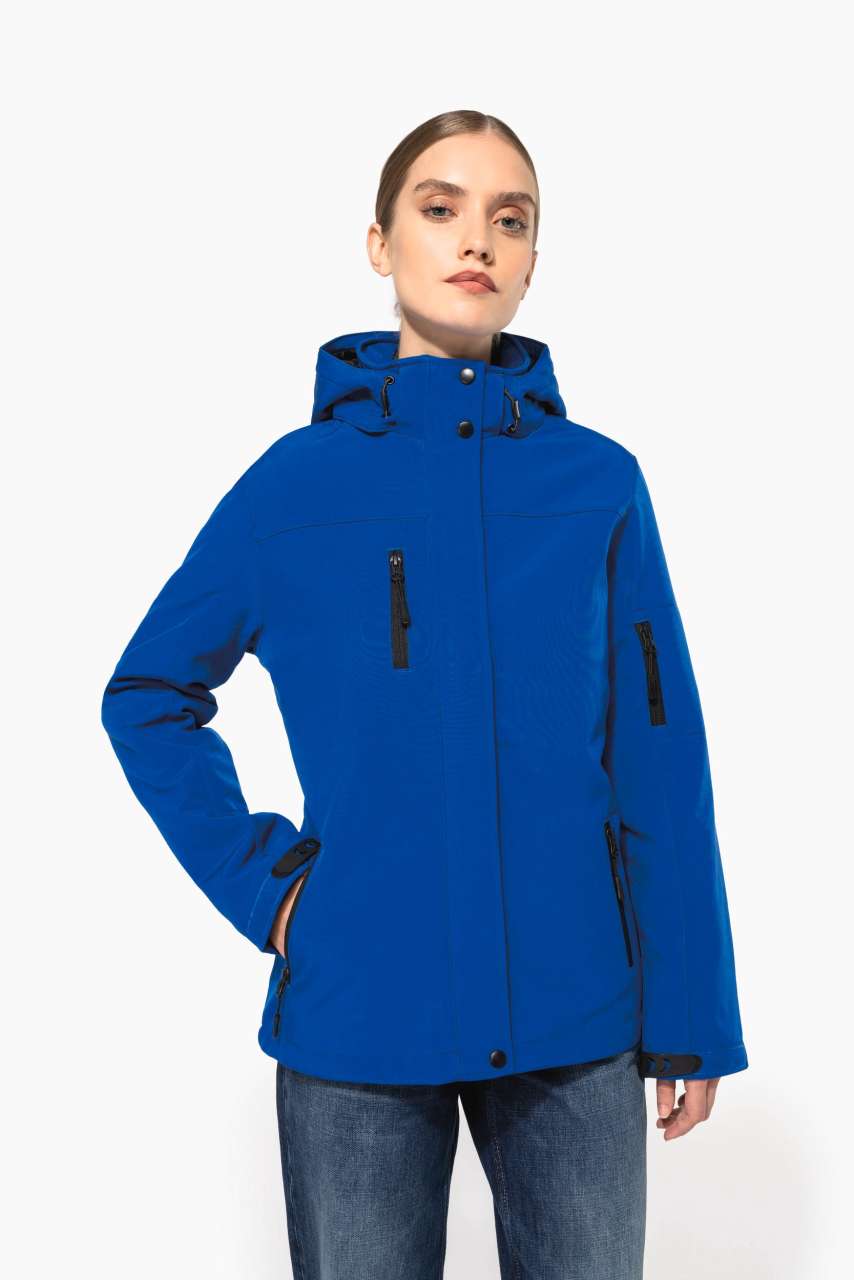 ka651 NŐI KAPUCNIS SOFTSHELL BÉLELT PARKA