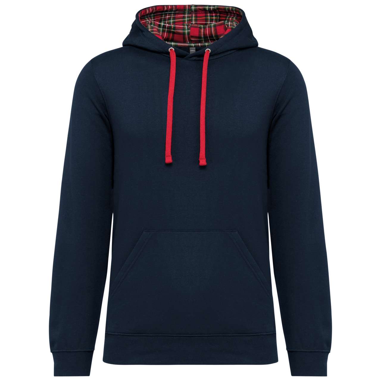 UNISEX KONTRASZTOS MINTÁJÚ KAPUCNIS PULÓVER