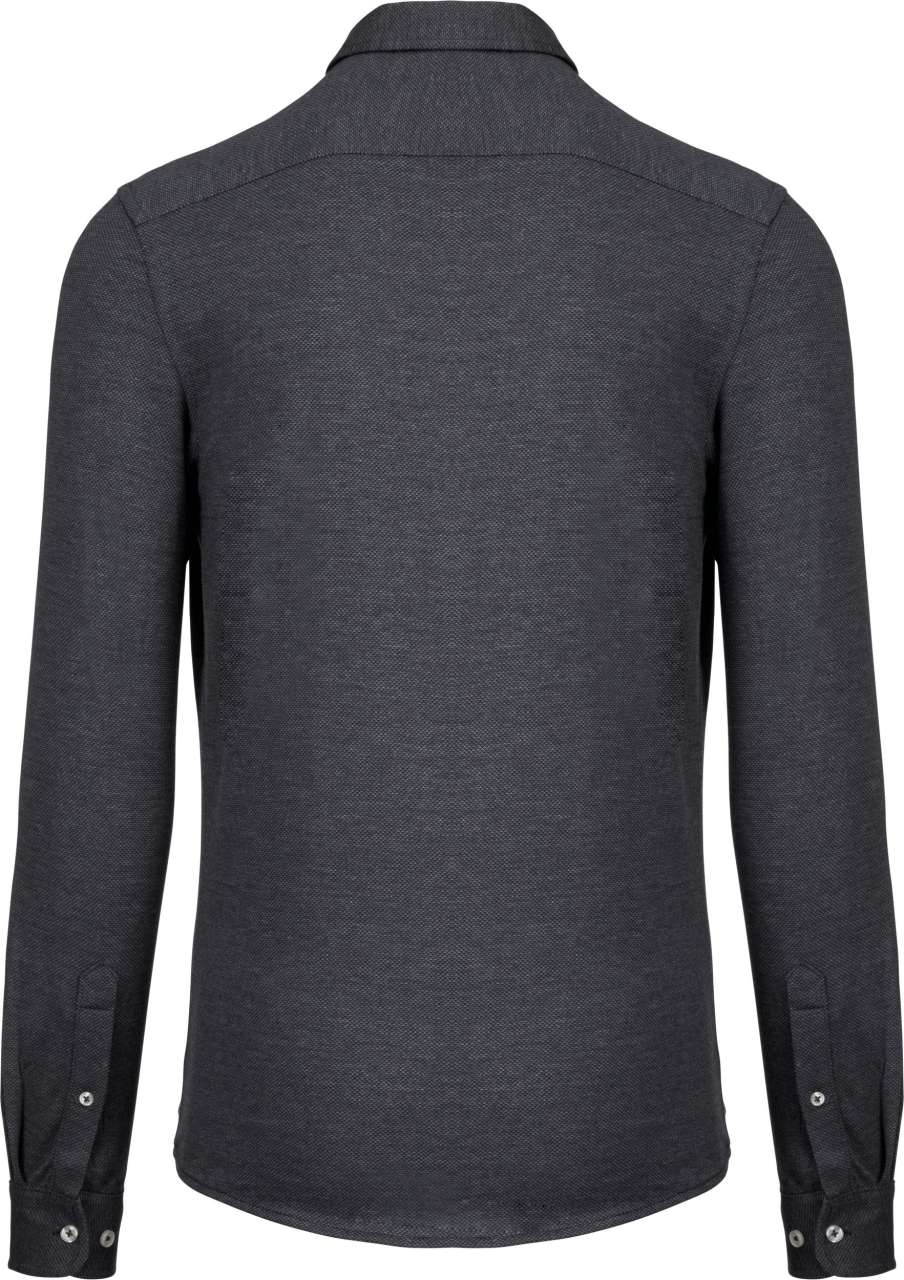 LONG-SLEEVED JACQUARD KNIT SHIRT