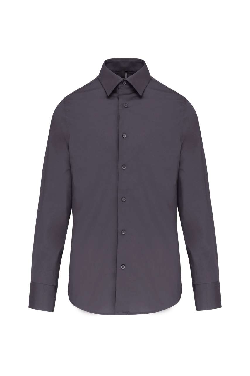 LONG-SLEEVED COTTON/ELASTANE SHIRT