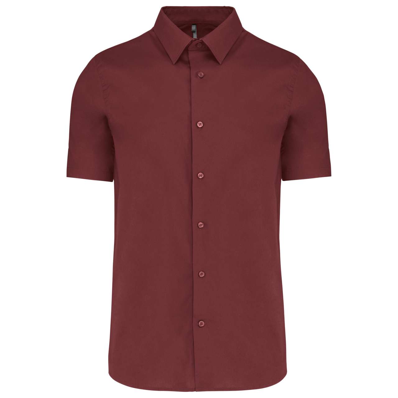 SHORT-SLEEVED COTTON/ELASTANE SHIRT