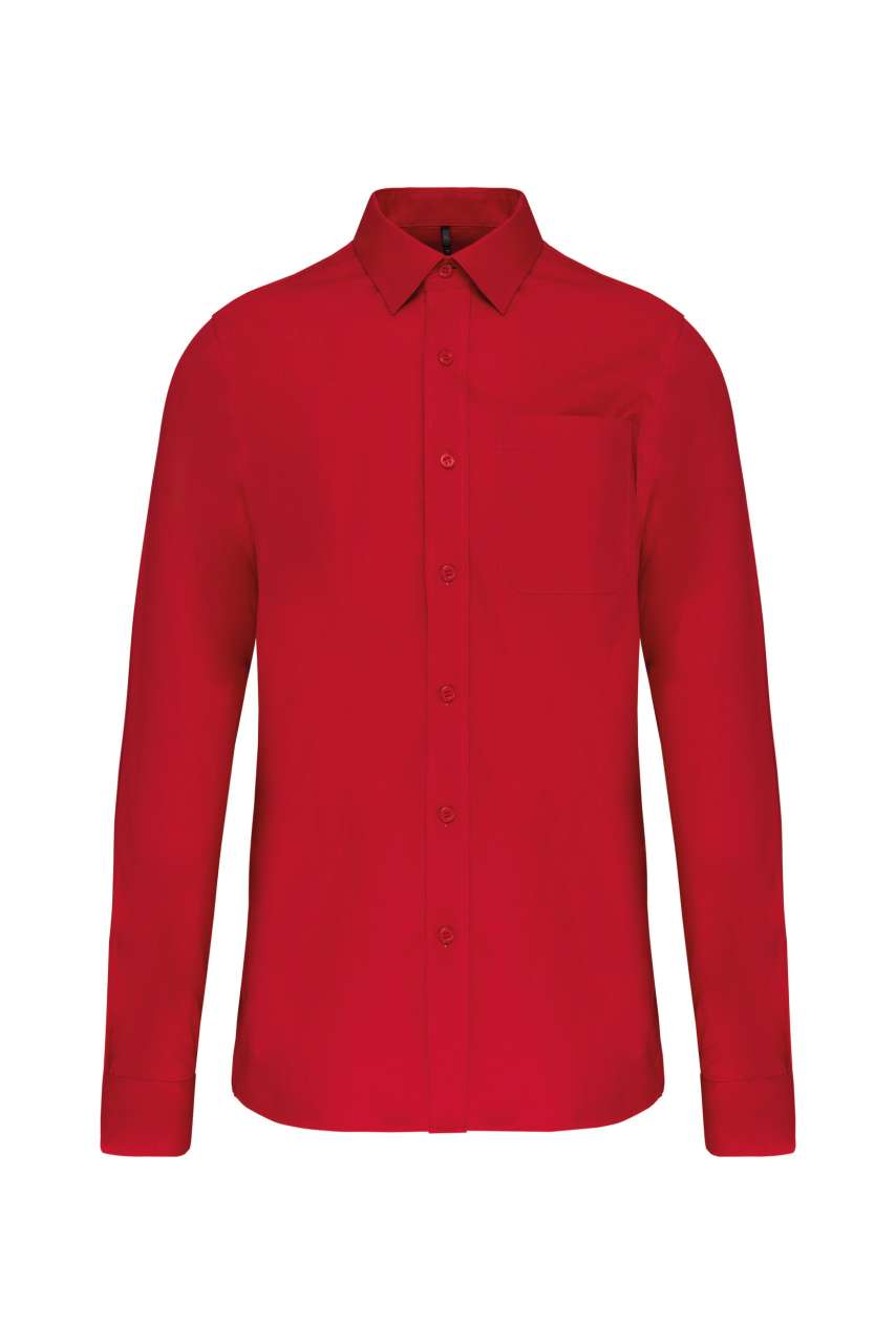 MEN'S LONG-SLEEVED COTTON POPLIN SHIRT