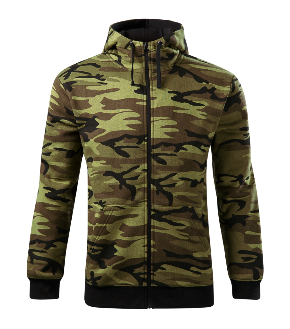 Camo Zipper Felső férfi