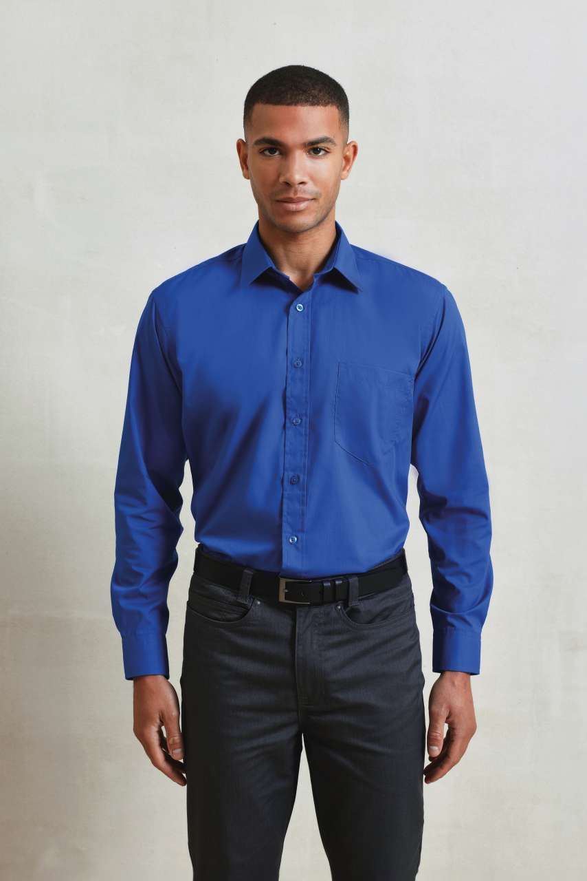 pr200 MEN'S LONG SLEEVE POPLIN SHIRT
