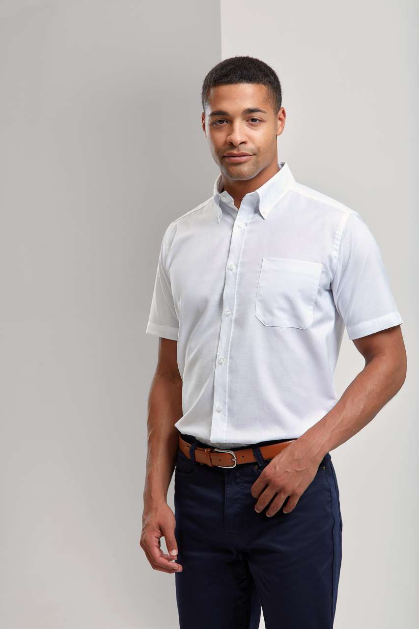 pr236 MEN’S SHORT SLEEVE SIGNATURE OXFORD SHIRT