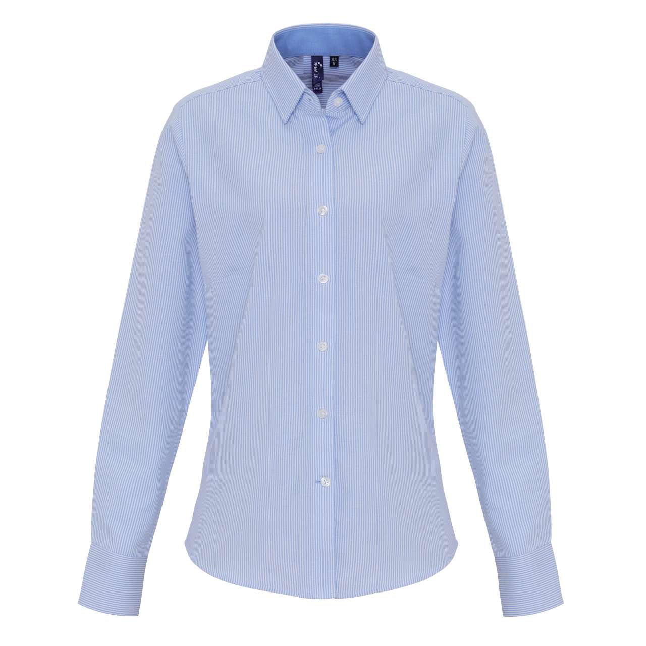 WOMEN'S COTTON RICH OXFORD STRIPES SHIRT