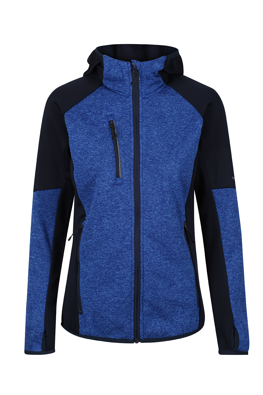 retrf621 WOMEN'S X-PRO COLDSPRING II HYBRID PERFORMANCE STRETCH HOODED FLEECE JACKET