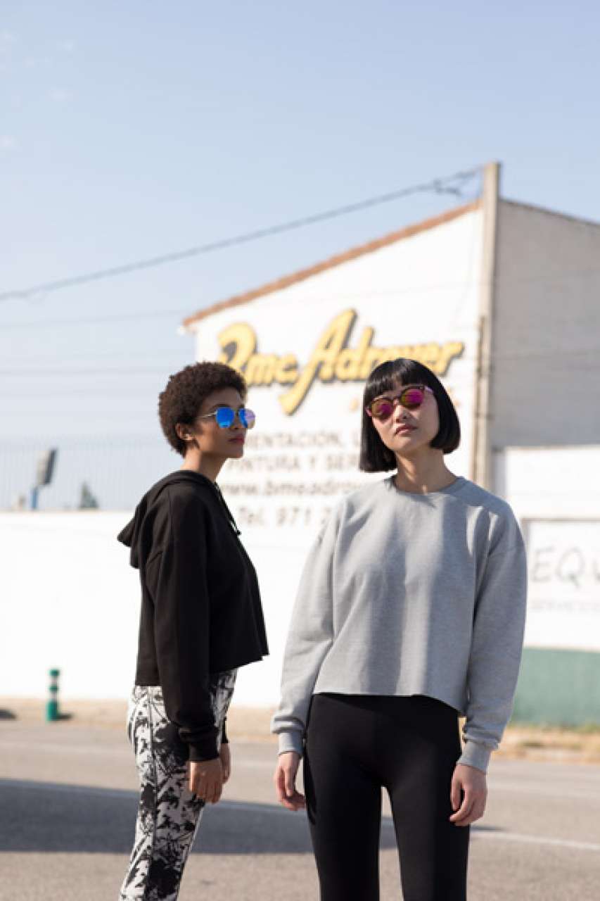 sfl516 WOMEN'S CROPPED SLOUNGE HOODY