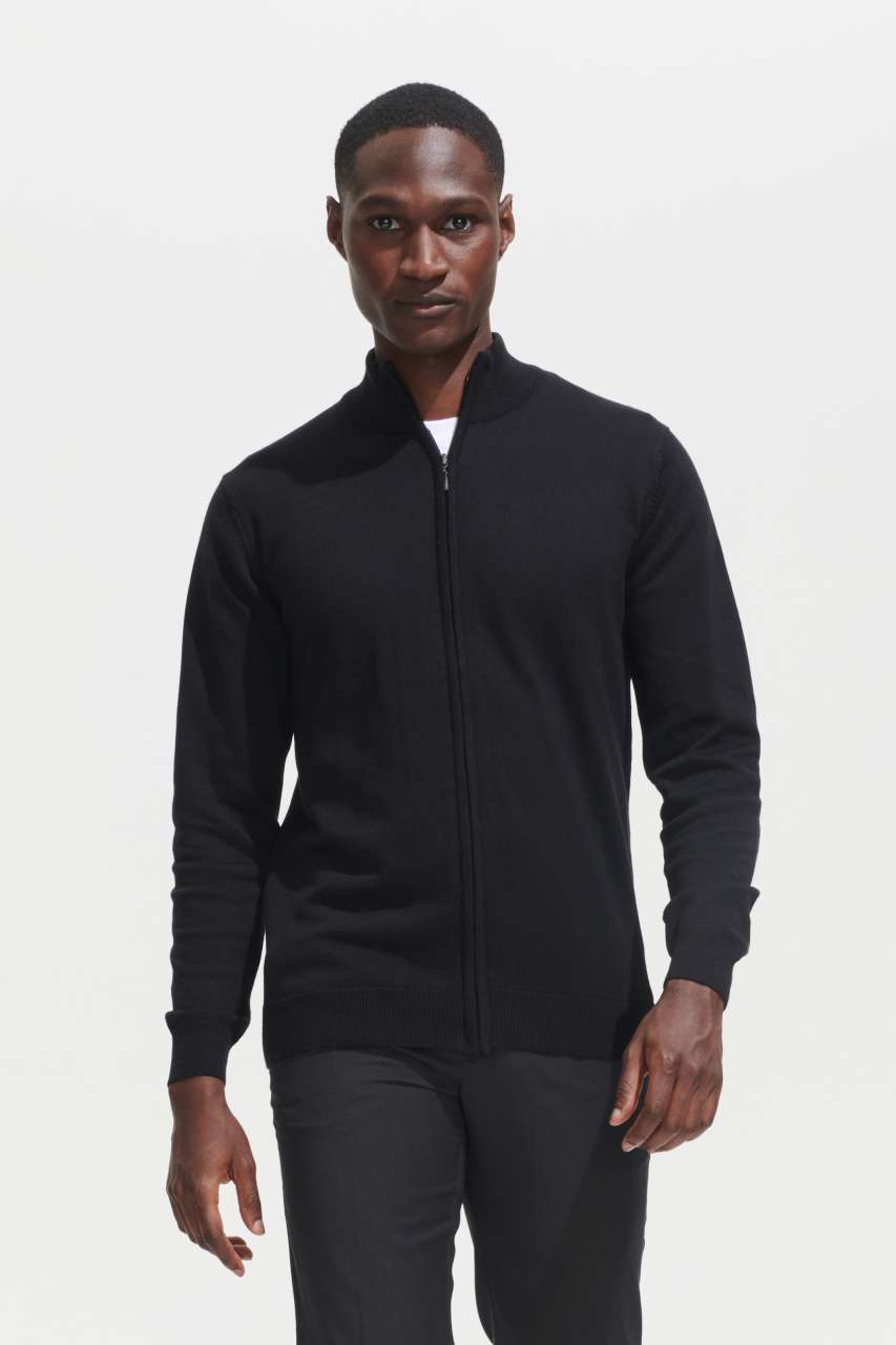 so00548 SOL'S GORDON MEN ZIPPED KNITTED CARDIGAN